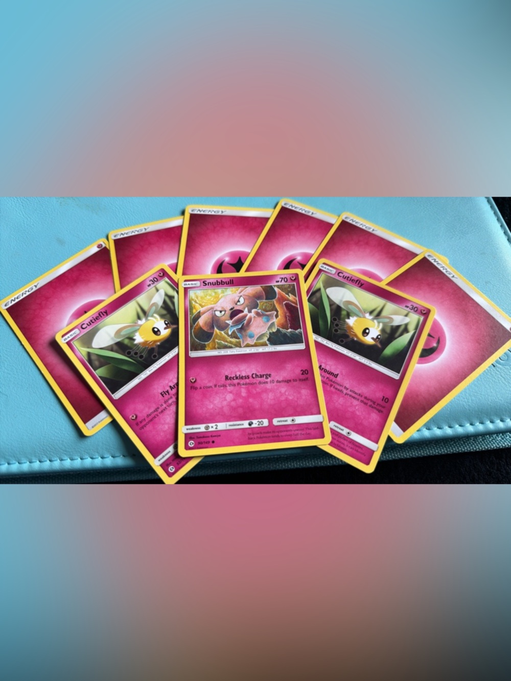 3 Pokemon Fairy Type Cards + 6 Fairy Type Energy Cards